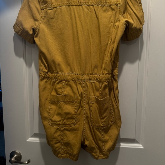 Old Navy Short-Sleeve Button Romper in Mustard - Picture 6 of 6